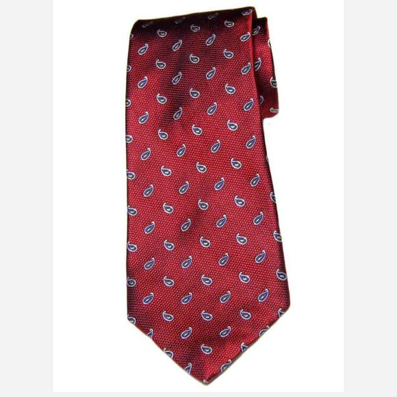 Best of Class Ties - Men NEW Robert Talbott Silk Tie Red Tear Drop Pattern Men\'s